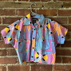 Nooworks Western top in Mucci print, size XXS